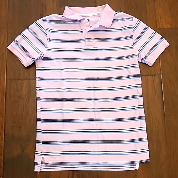 💥3for$12💥 J Khaki boys striped polo style shirt size Large - Picture 1 of 3